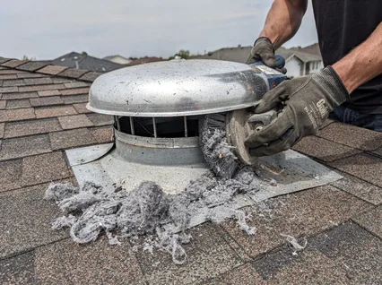 Cleaning Dryer Vent On Roof in Fountainebleau