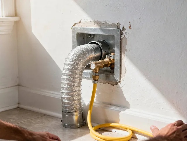 Fountainebleau Dryer Vent Cleaning certified technician performing specialized gas dryer vent cleaning in Fountainebleau